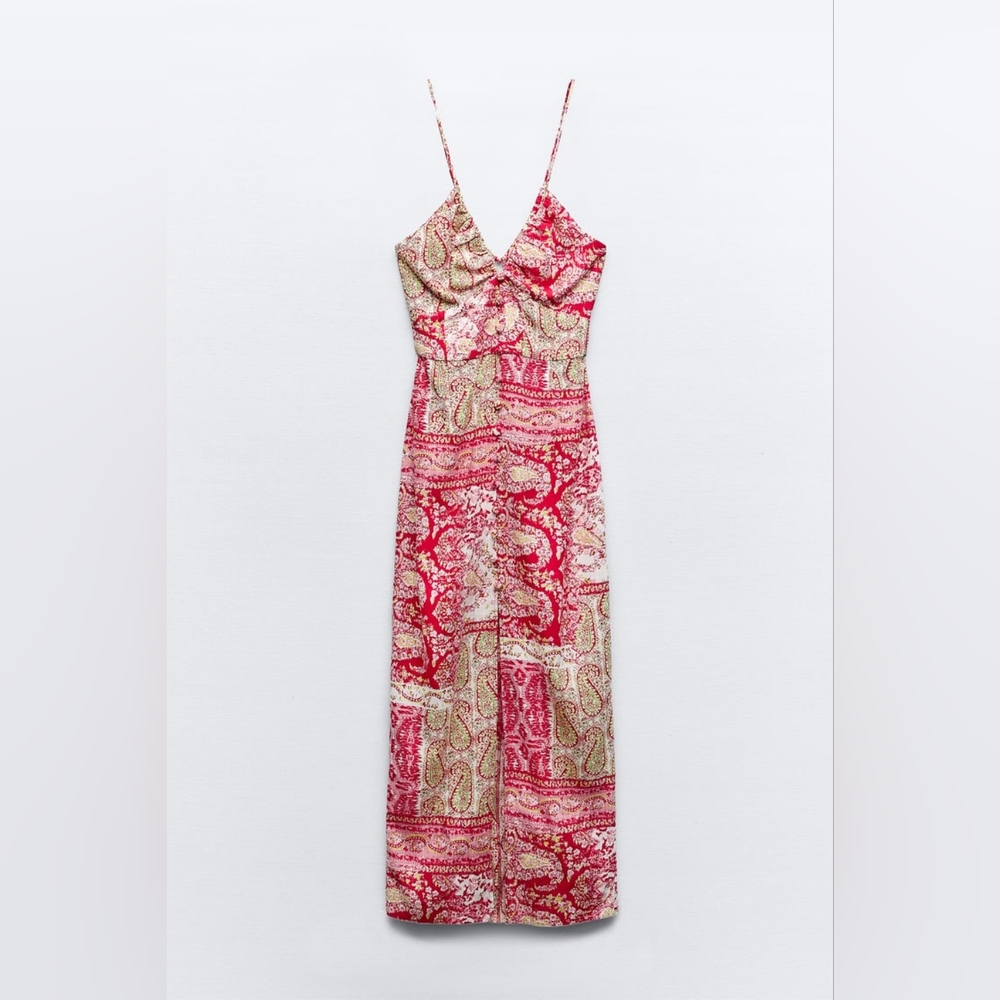 ZARA PATCHWORK PRINT DRESS - Picture 5 of 7